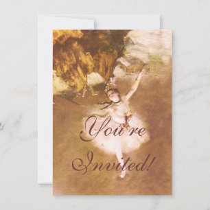Ballet Dancer Degas Star Painting Invitation