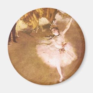 Ballet Dancer Degas Star Painting Magnet