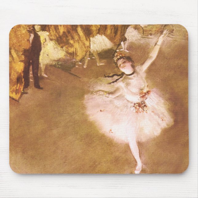 Ballet Dancer Degas Star Painting Mouse Pad (Front)