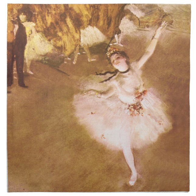 Ballet Dancer Degas Star Painting Napkin (Front)