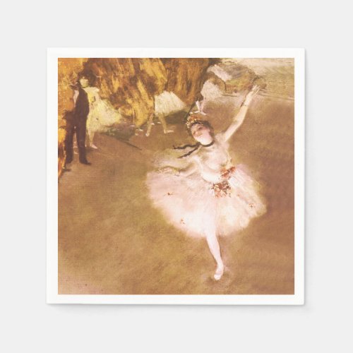 Ballet Dancer Degas Star Painting Napkins