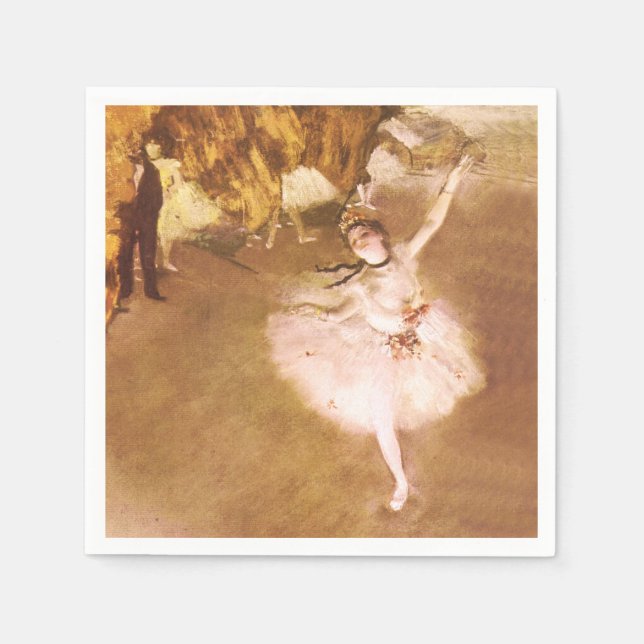 Ballet Dancer Degas Star Painting Napkins (Front)