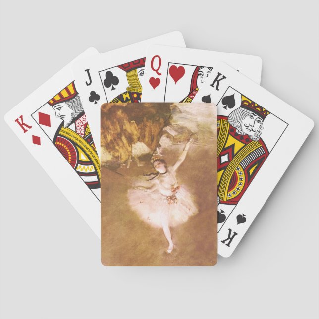 Ballet Dancer Degas Star Painting Poker Cards (Back)