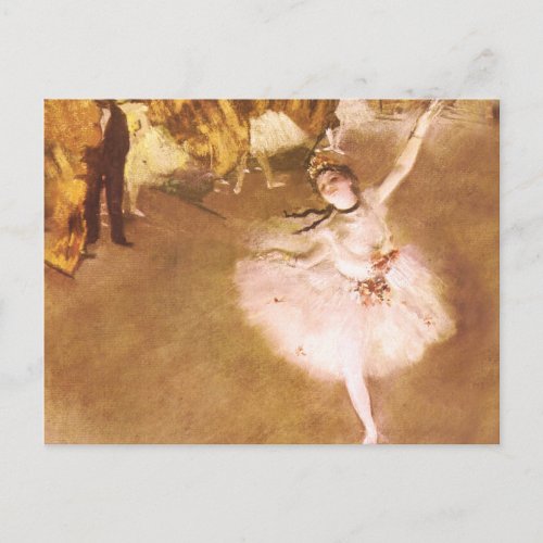 Ballet Dancer Degas Star Painting Postcard