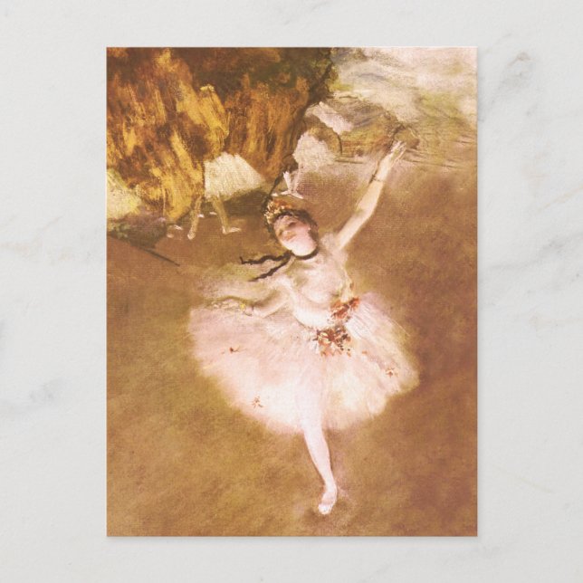 Ballet Dancer Degas Star Painting Postcard (Front)