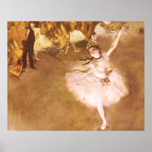 Ballet Dancer Degas Star Painting Poster