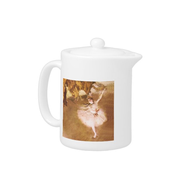 Ballet Dancer Degas Star Painting Teapot (Left)
