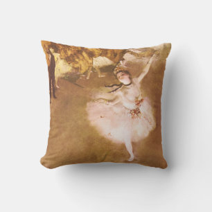 Ballet Dancer Degas Star Painting Throw Pillow