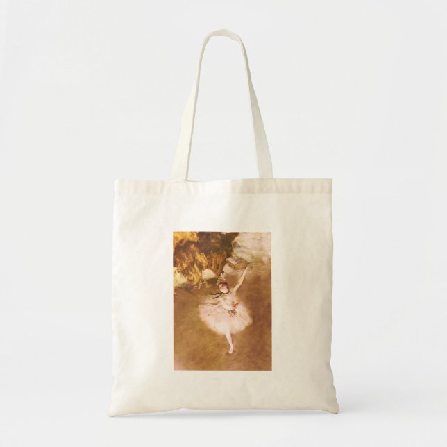 Ballet Dancer Degas Star Painting Tote Bag (Front)