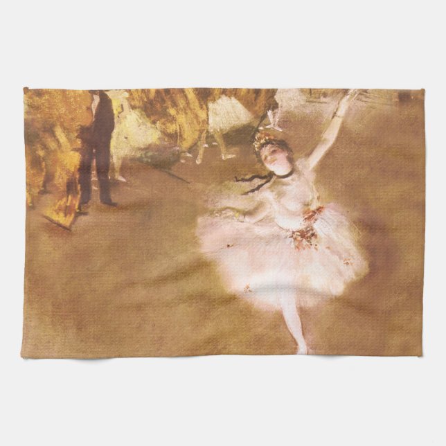 Ballet Dancer Degas Star Painting Towel (Horizontal)