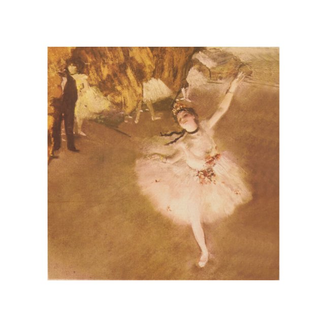 Ballet Dancer Degas Star Painting Wood Wall Decor (Front)