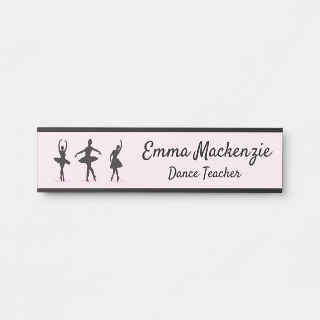 Ballet Dancer Door Name Plate Station Sign (Front)