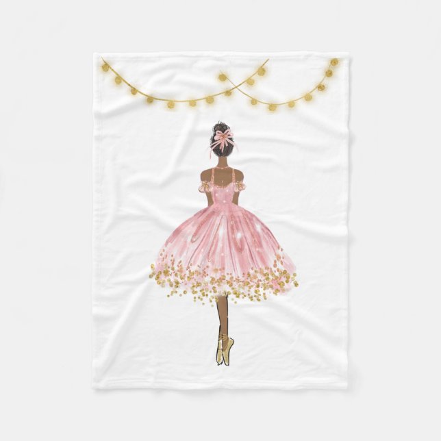 Ballet Dancer Fleece Blanket (Front)