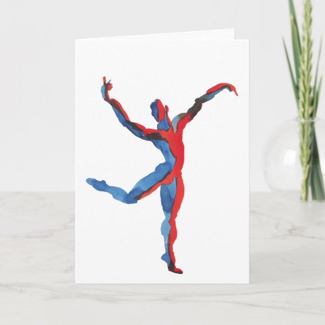 Ballet Dancer Gesturing Card (Front)