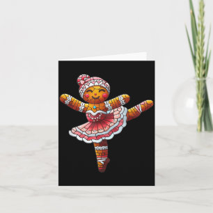 Ballet Dancer Gingerbread Christmas Dance Teacher Card