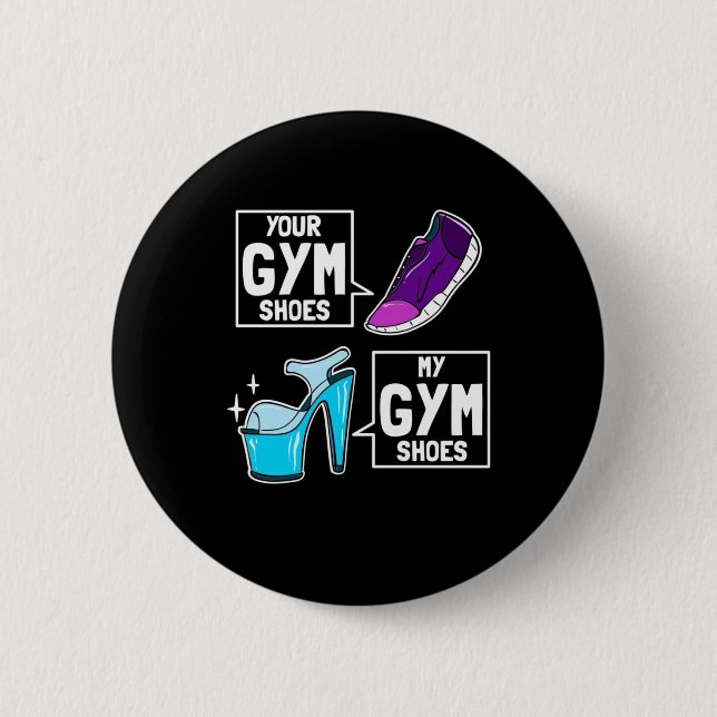 Ballet Dancer Gym Shoes Button (Front)