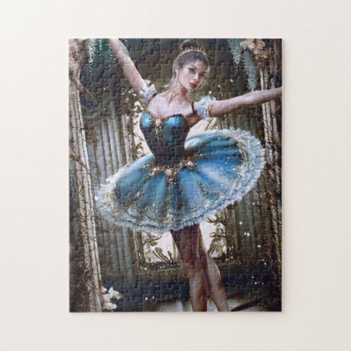 Ballet Dancer in a Blue Tutu Jigsaw Puzzle