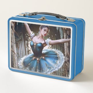 Ballet Dancer in a Blue Tutu Lunch Box