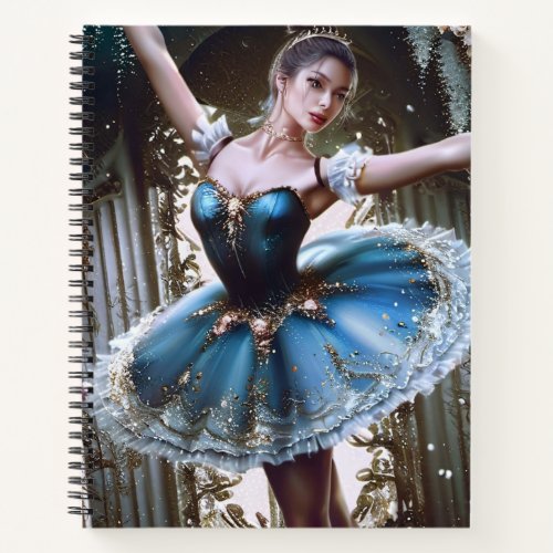 Ballet Dancer in a Blue Tutu Notebook