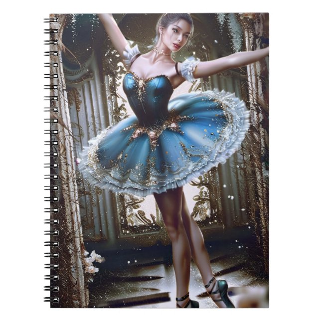 Ballet Dancer in a Blue Tutu Notebook (Front)