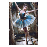 Ballet Dancer in a Blue Tutu Photo Print