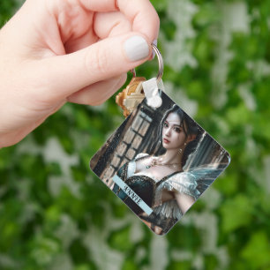 Ballet Dancer in a Green TuTu And Fairy Wings Keychain