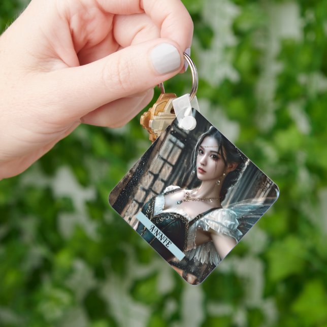 Ballet Dancer in a Green TuTu And Fairy Wings Keychain (Hand)