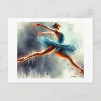 Ballet Dancer in Motion,  Postcard