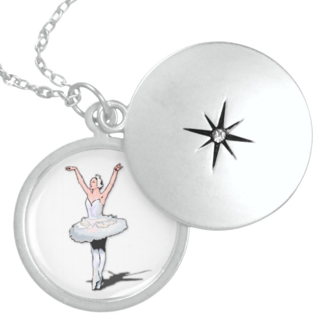 Ballet Dancer Jewelry Gift Ballerina Girl Necklace (Front)