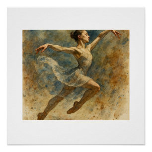 Ballet Dancer Leaping, Poster