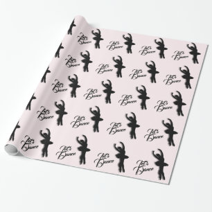 Ballet Dancer Let's Dance Pink Wrapping Paper
