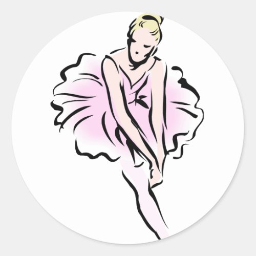 Ballet Dancer Merchandise Classic Round Sticker