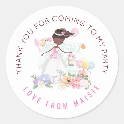 Ballet Dancer Name Thank You For Coming to Party Classic Round Sticker