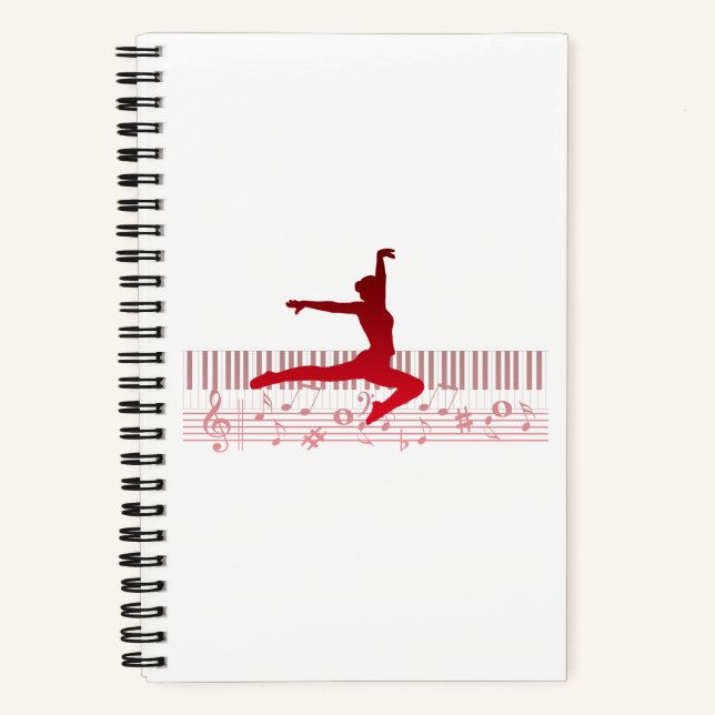 Ballet dancer on a keyboard  notebook (Front)