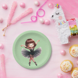 Ballet Dancer Paper Plates