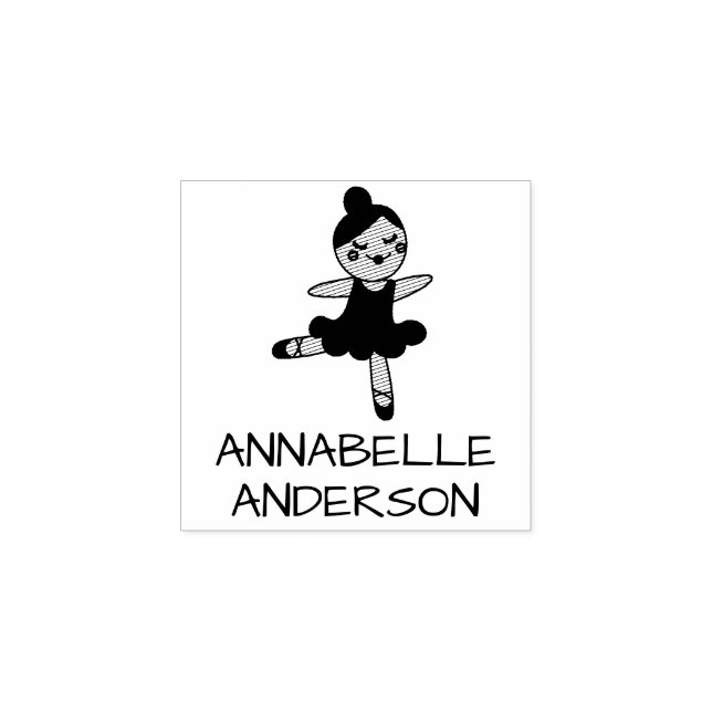 Ballet Dancer Personalize Rubber Stamp (Imprint)