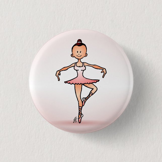 Ballet dancer pinback button (Front)