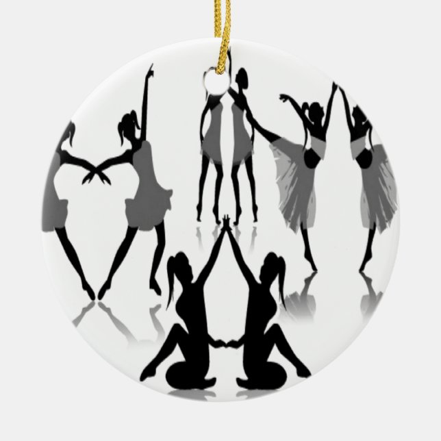 Ballet dancer set design ceramic ornament (Front)