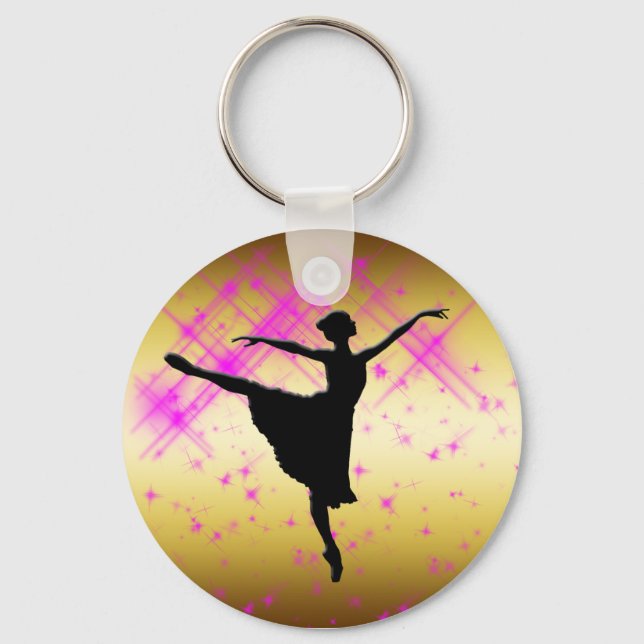 BALLET DANCER SILHOUETTE KEYCHAIN (Front)