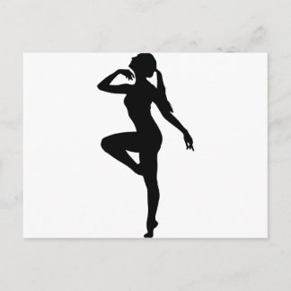 Ballet Dancer Silhouette Postcard