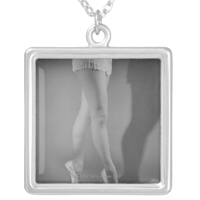 Ballet Dancer Silver Plated Necklace (Front)