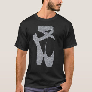 Ballet Dancer Silver Point Shoes Graphic Cute Ball T-Shirt