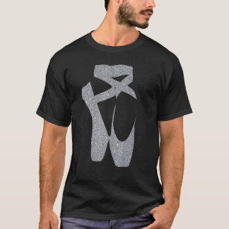 Ballet Dancer Silver Point Shoes Graphic Cute Ball T-Shirt