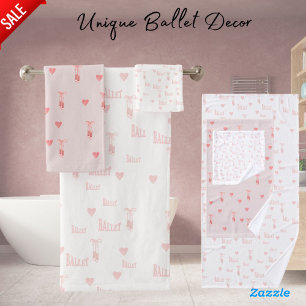 Ballet Dancer Slipper Sweet16 Grandaughter Girl's  Bath Towel Set