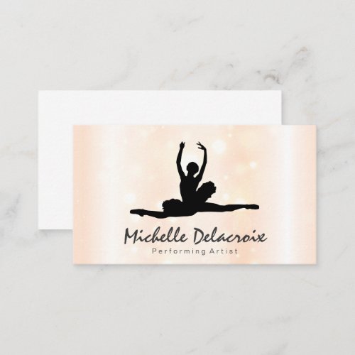 Ballet Dancer  Sparkle Background Business Card