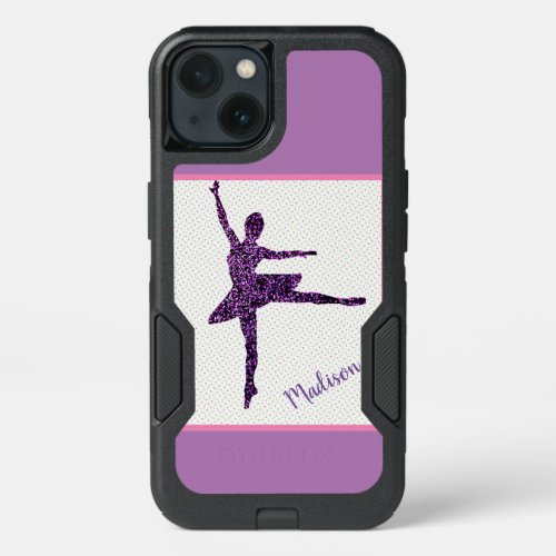 Ballet Dancer Sparkle Personalized Tiny Dot iPhone 13 Case