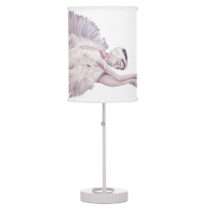 Ballet dancer swan painting table lamp