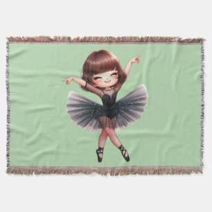 Ballet Dancer Throw Blanket