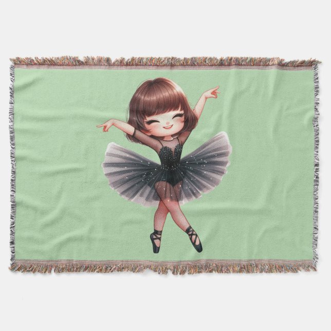 Ballet Dancer Throw Blanket (Front)