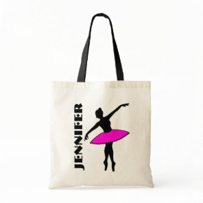 Ballet Dancer Tutu Ballerina Dance Class Hot Pink Tote Bag